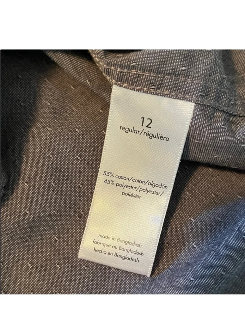 Calvin Klein Boys Gray Button-Up Dress Shirt - Long Sleeve Size 12
